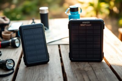 Anker vs RAVPower Solar Power Bank Chargers for Emergency Power